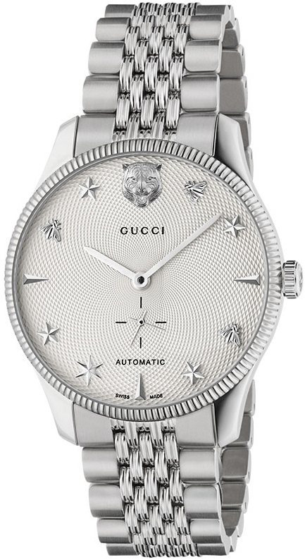Gucci Herreklokke YA126354 G-Timeless Hvit/Stål Ø40 mm