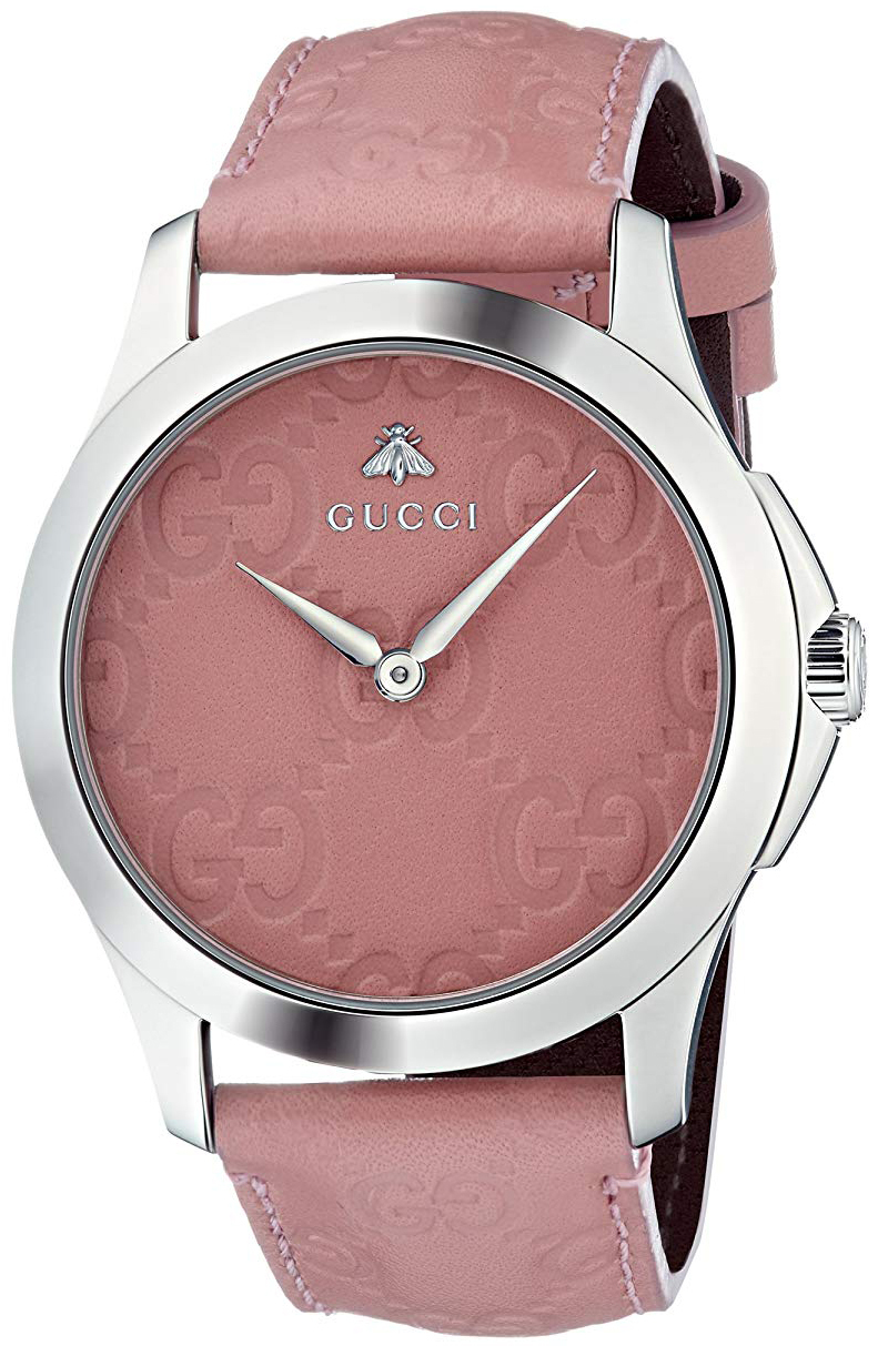 Gucci G-Timeless YA1264030 Rosa/Lær Ø38 mm