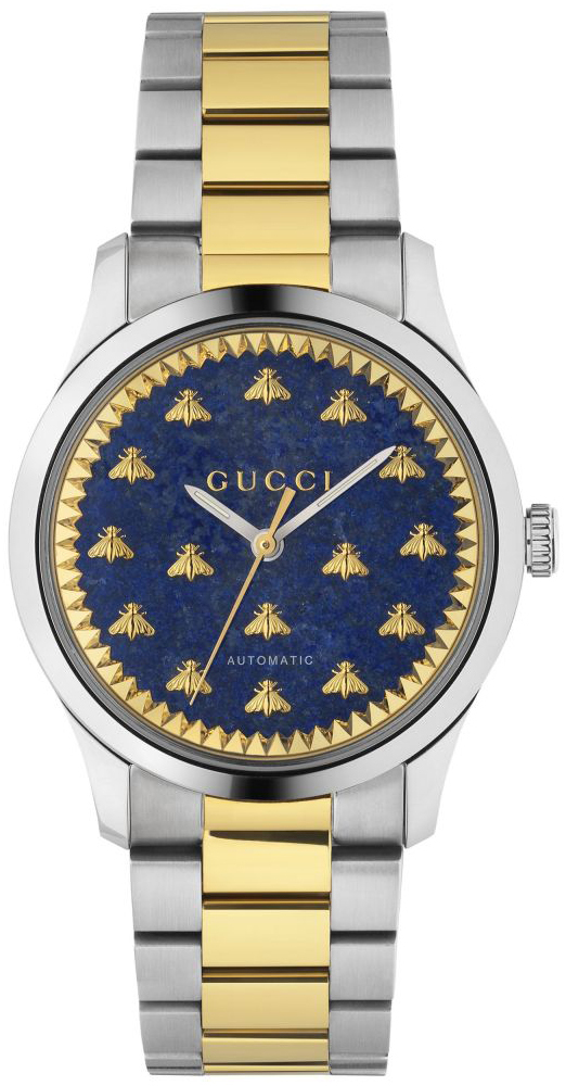 Gucci G-Timeless YA1264129 Blå/18 karat gult gull Ø38 mm