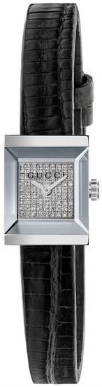 Gucci G- Frame Dameklokke YA128530 Diamantsmykket/Lær - Gucci
