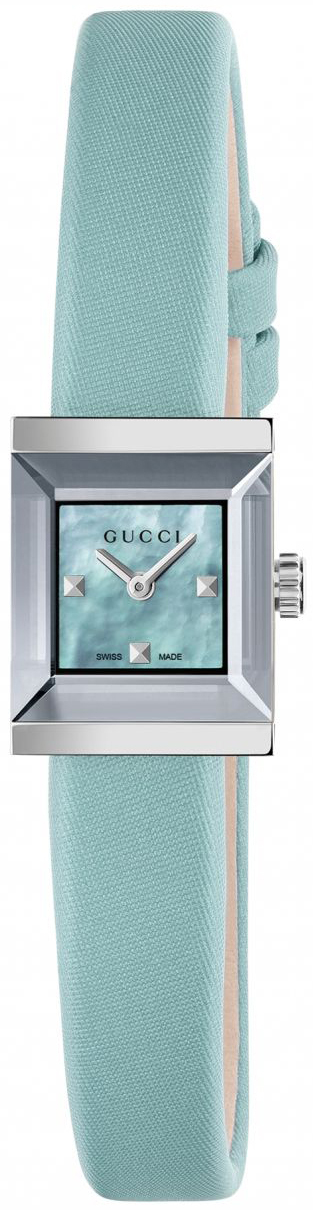 Gucci G- Frame Dameklokke YA128531 Blå/Sateng - Gucci