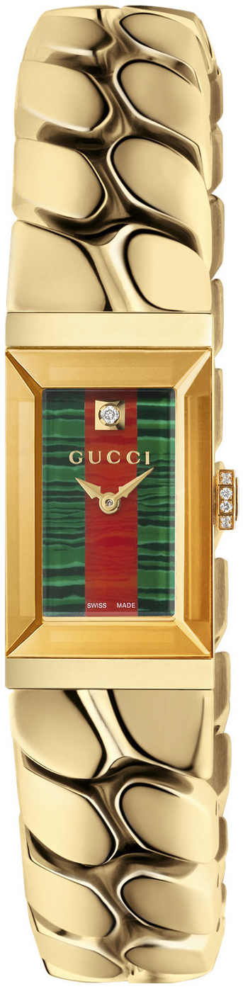 Gucci G-Frame Dameklokke YA147513 Flerfarget/18 karat gult gull - Gucci