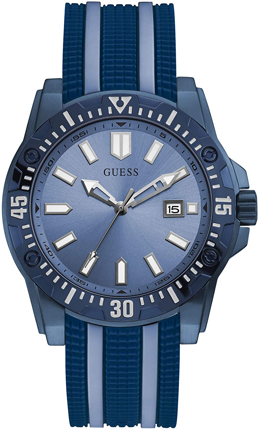 Guess Herreklokke GW0055G2 Blå/Gummi Ø44 mm