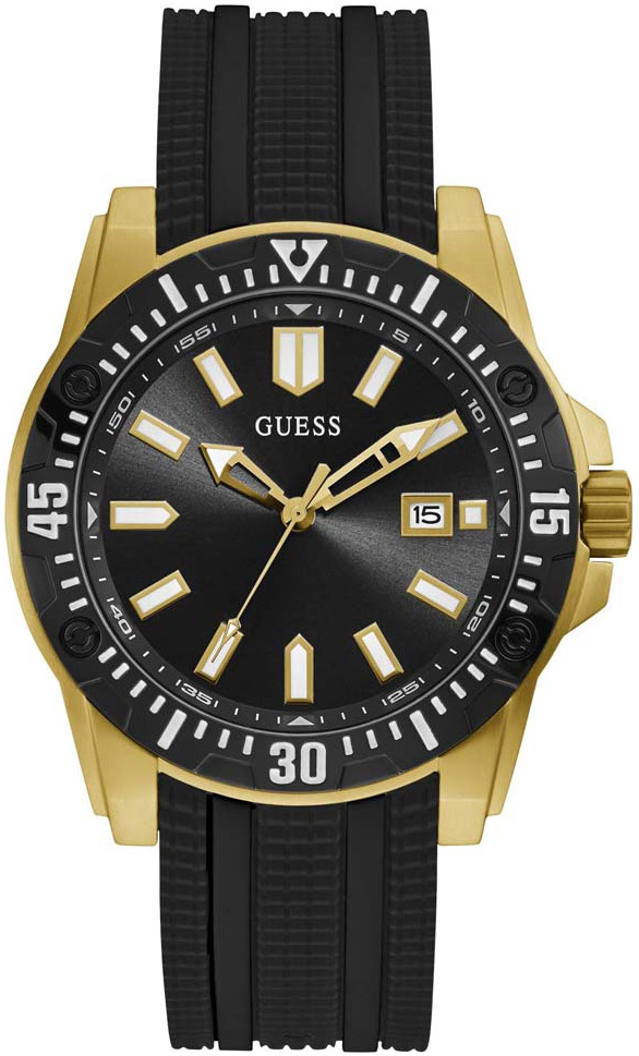 Guess Herreklokke GW0055G4 Sort/Gummi Ø44 mm