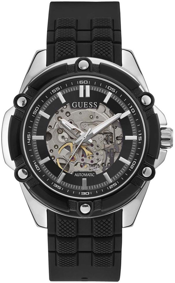 Guess Herreklokke GW0061G1 Sort/Gummi Ø47 mm