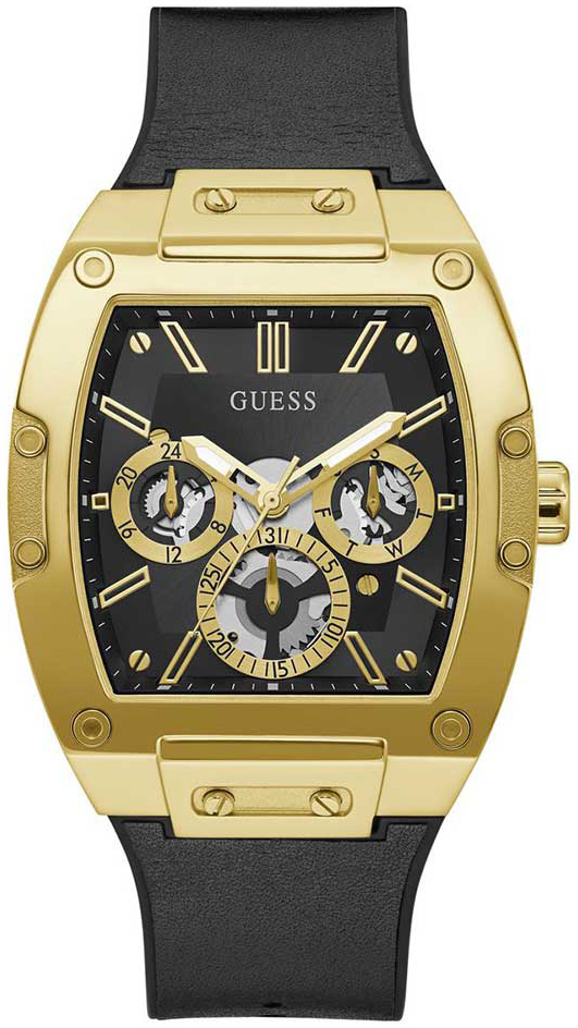 Guess Herreklokke GW0202G1 Phoenix Sort/Gummi