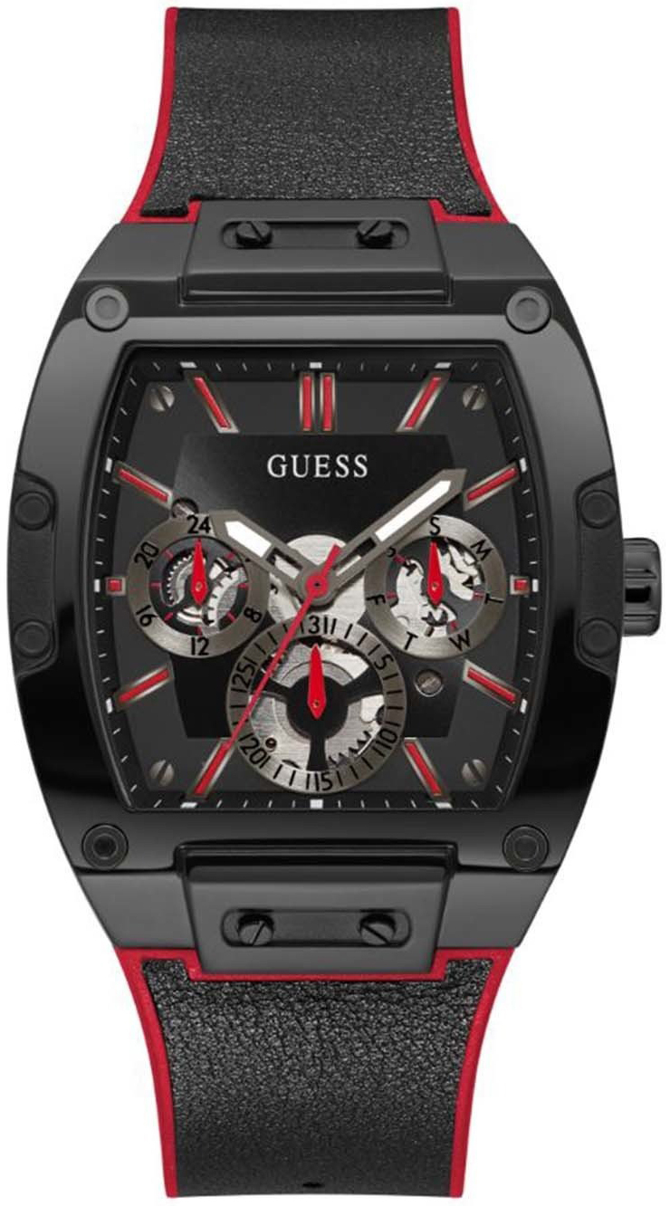 Guess Herreklokke GW0202G7 Phoenix Sort/Gummi