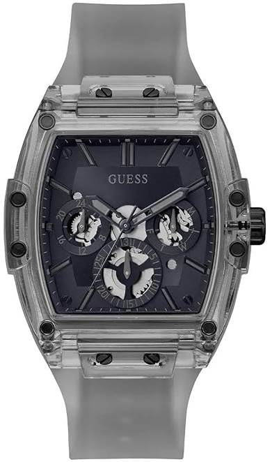 Guess Herreklokke GW0203G9 Phoenix Sort/Gummi