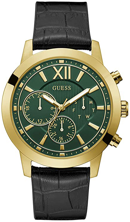 Guess Herreklokke GW0219G2 Grønn/Lær Ø45 mm