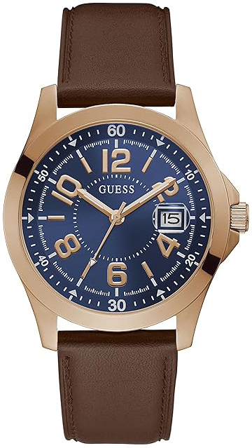 Guess Herreklokke GW0251G3 Deck Blå/Lær Ø42 mm