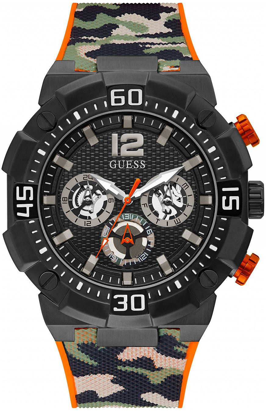 Guess Herreklokke GW0264G2 Sort/Gummi Ø49 mm