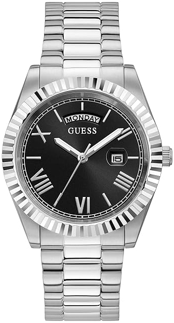 Guess Herreklokke GW0265G1 Connoisseur Sort/Stål Ø42 mm