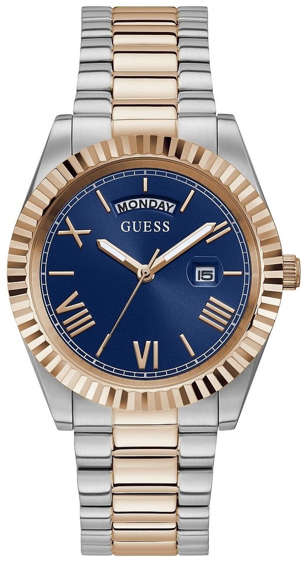 Guess Herreklokke GW0265G12 Connoisseur Blå/Rose-gulltonet stål