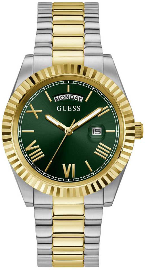 Guess Herreklokke GW0265G8 Connoisseur Grønn/Gulltonet stål Ø42 mm