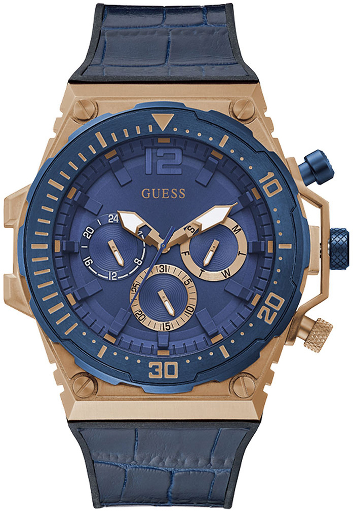 Guess Herreklokke GW0326G1 Blå/Gummi Ø48 mm