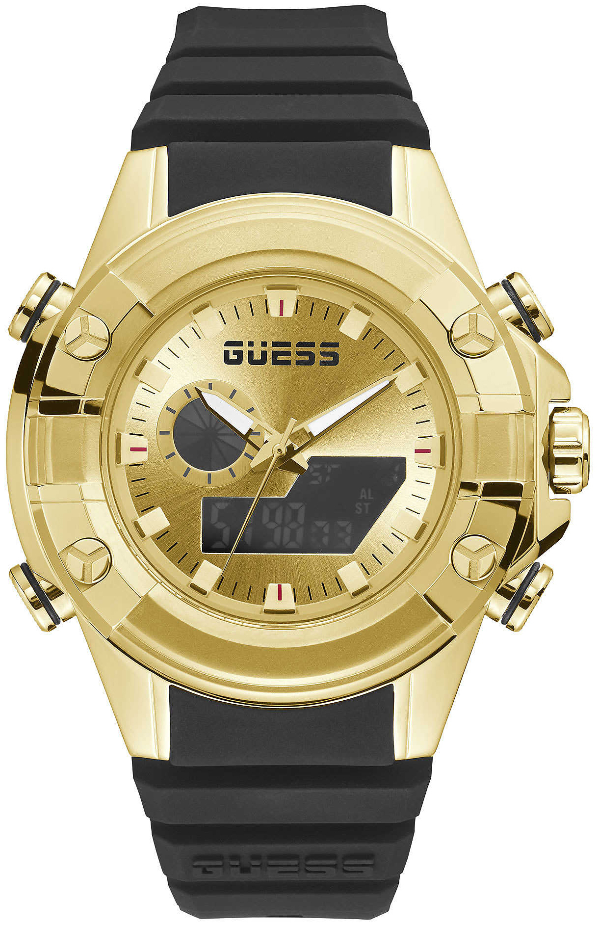 Guess Herreklokke GW0341G2 Force Gull/Gummi Ø47 mm