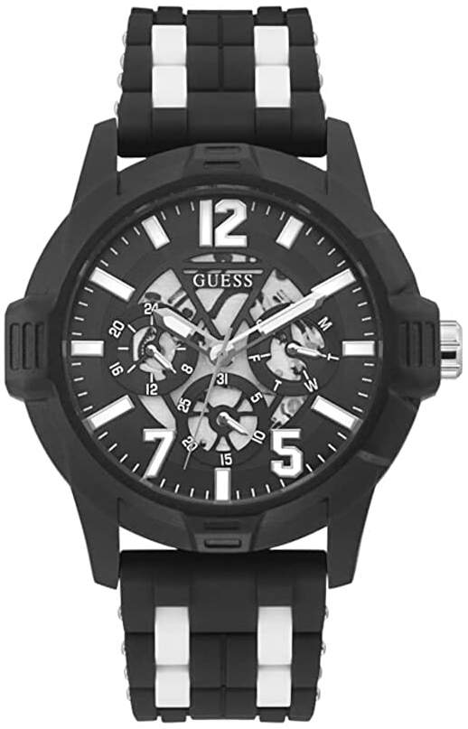 Guess Herreklokke GW0428G1 Striker Sort/Gummi Ø50 mm