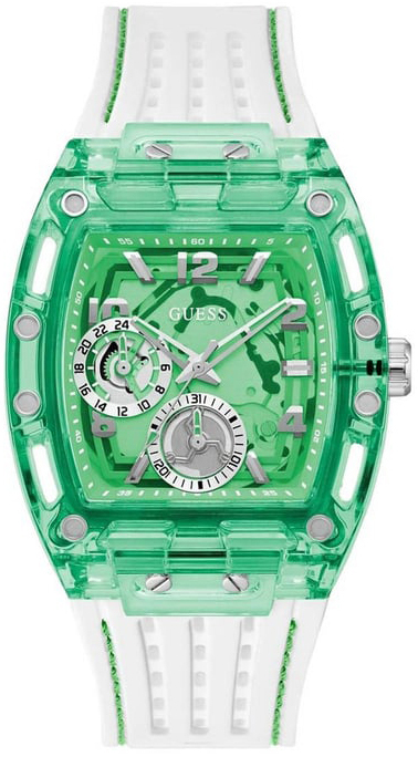 Guess Herreklokke GW0499G10 Phoenix Grønn/Gummi