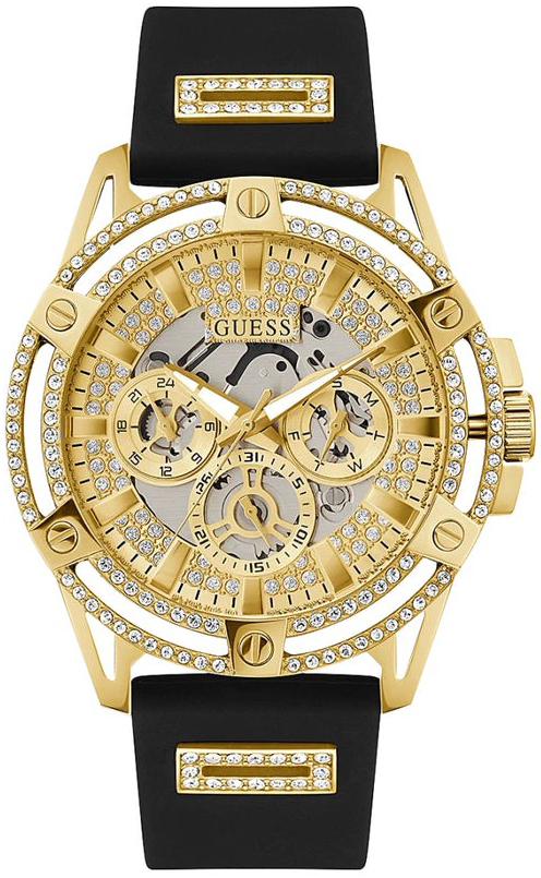 Guess Herreklokke GW0537G2 Multifunction Gull/Gulltonet stål Ø48 mm