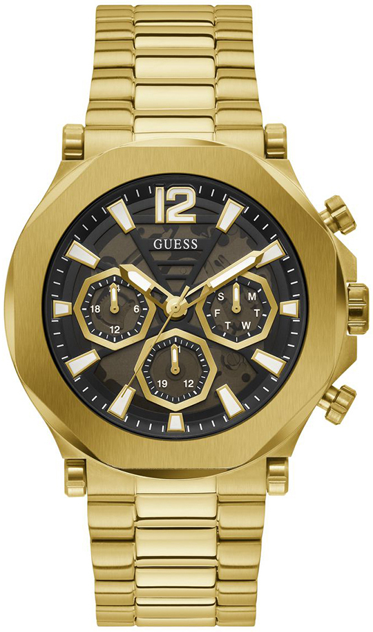 Guess Herreklokke GW0539G2 Edge Grå/Gulltonet stål Ø46 mm