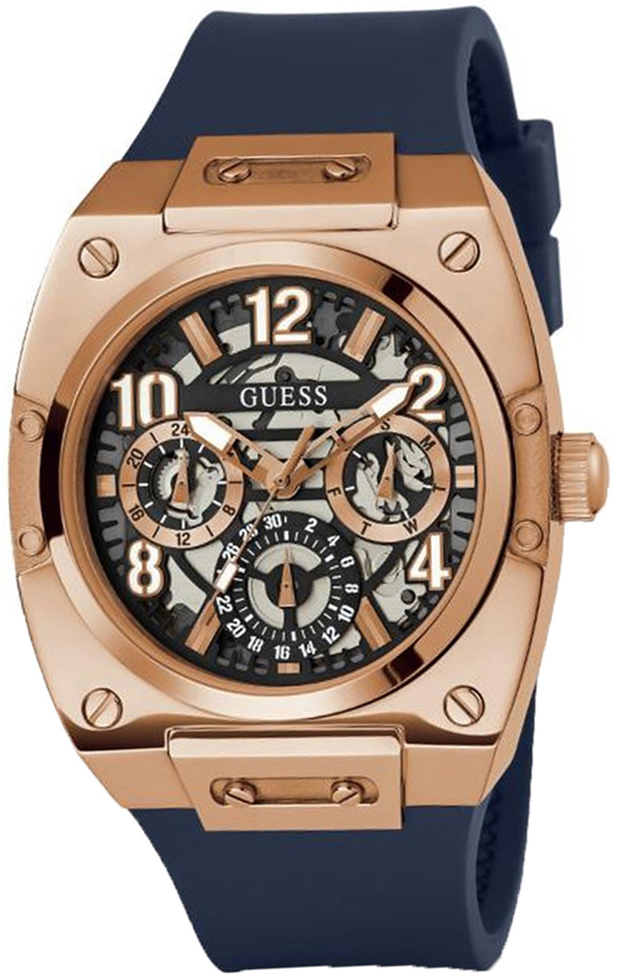 Guess Herreklokke GW0569G3 Prodigy Skjelettkuttet/Gummi