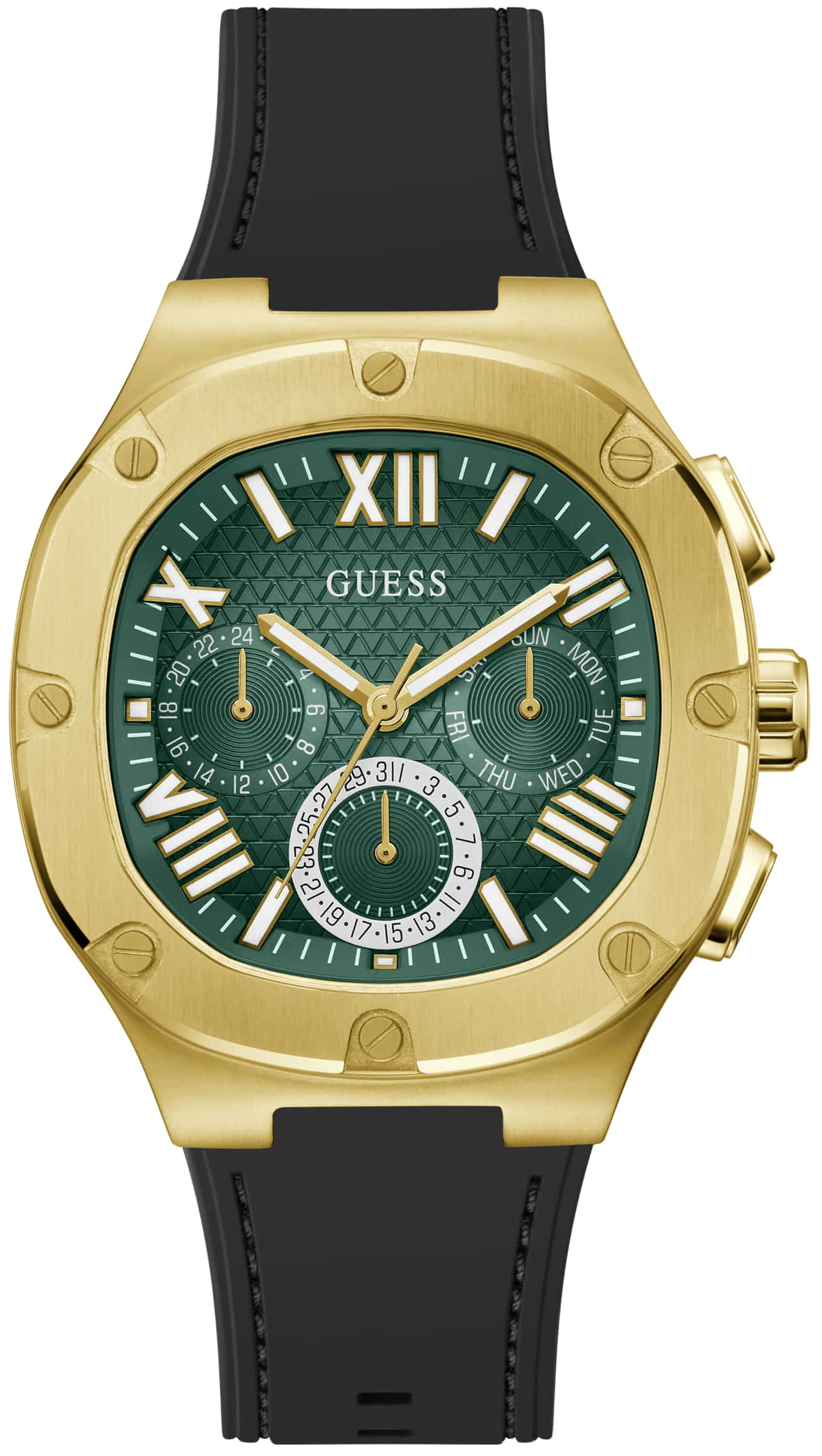 Guess Herreklokke GW0571G3 Headline Grønn/Gummi Ø42 mm