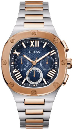 Guess Herreklokke GW0572G4 Headline Blå/Rose-gulltonet stål Ø42 mm