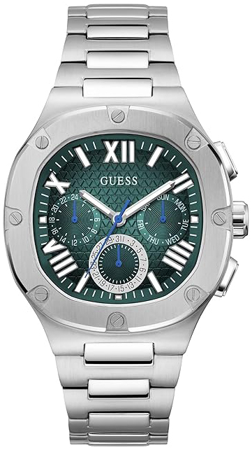 Guess Herreklokke GW0572G6 Headline Grønn/Stål Ø42 mm