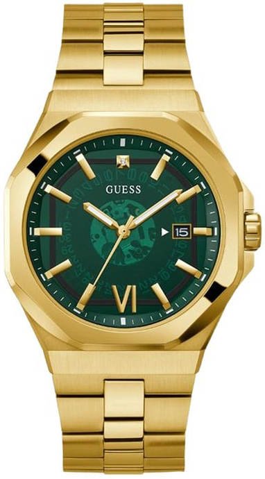 Guess Herreklokke GW0573G2 Emperor Grønn/Gulltonet stål Ø42 mm