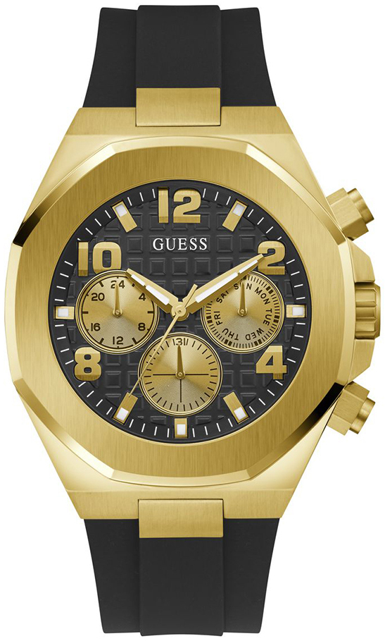 Guess Herreklokke GW0583G2 Empire Sort/Gummi Ø46 mm