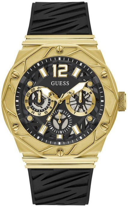 Guess Herreklokke GW0634G2 Multifunction Sort/Gummi Ø47.2 mm