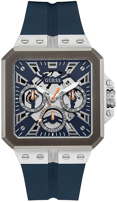 Guess Herreklokke GW0637G1 Multifunction Blå/Gummi