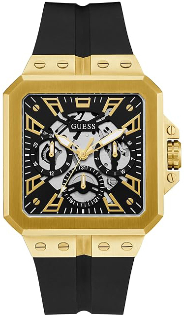 Guess Herreklokke GW0637G2 Leo Sort/Gummi