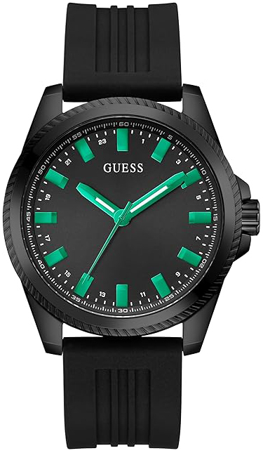 Guess Herreklokke GW0639G4 Champ Sort/Gummi Ø44 mm