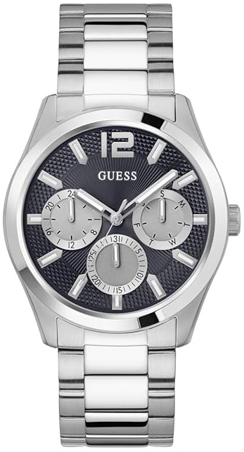 Guess Herreklokke GW0707G1 Multifunction Sort/Stål Ø42 mm