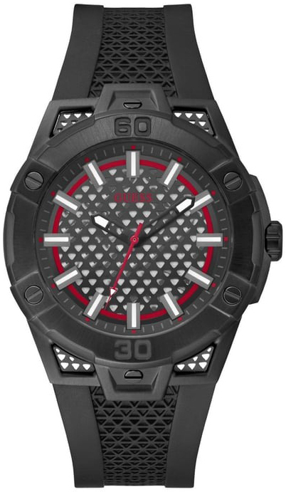 Guess Herreklokke GW0712G1 Sort/Gummi Ø44 mm