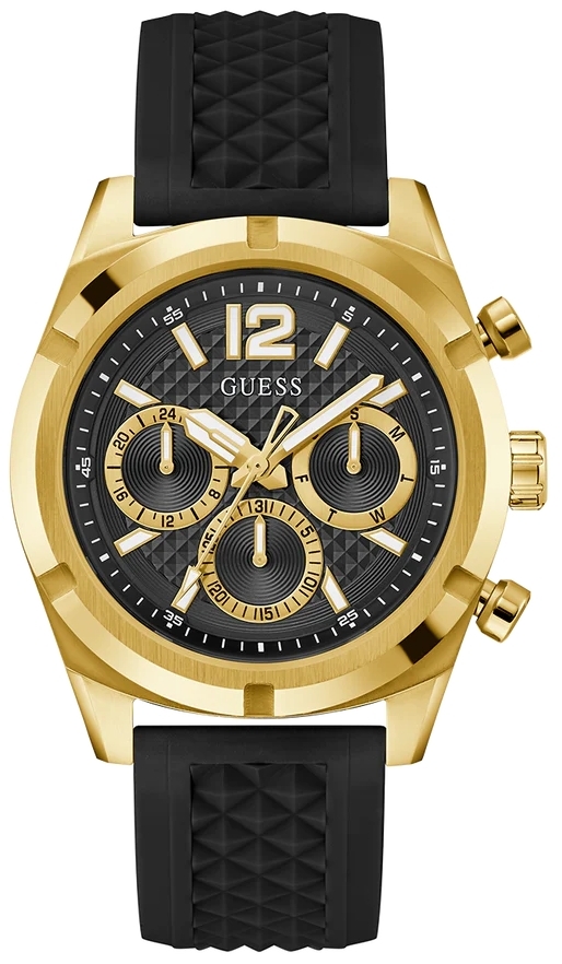 Guess Herreklokke GW0729G2 Resistance Sort/Gummi Ø44 mm
