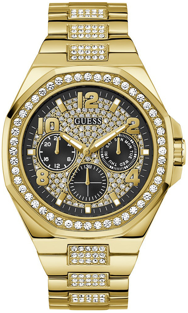 Guess Herreklokke GW0785G2 Empire Sort/Gulltonet stål Ø46 mm