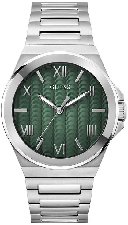 Guess Herreklokke GW0789G1 Vinyl Grønn/Stål Ø44 mm