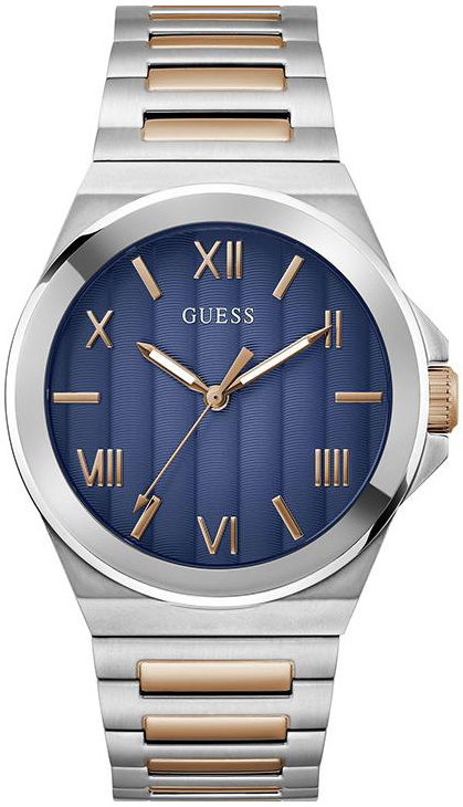 Guess Herreklokke GW0789G4 Vinyl Blå/Rose-gulltonet stål Ø44 mm