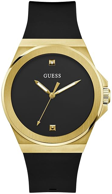 Guess Herreklokke GW0790G1 Vinyl Sort/Gummi Ø44 mm