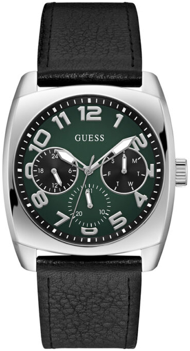 Guess Herreklokke GW0792G1 Multifunction Grønn/Lær