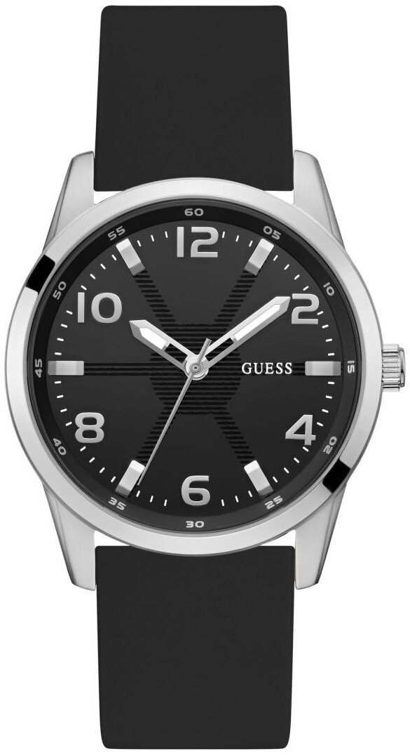 Guess Herreklokke GW0805G1 Monte Sort/Gummi Ø42 mm