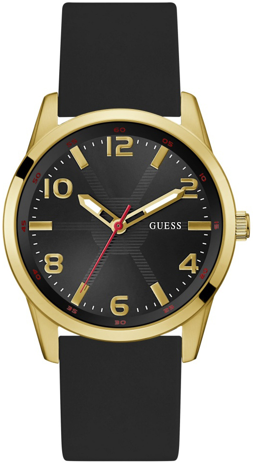 Guess Herreklokke GW0805G2 Monte Sort/Gummi Ø42 mm