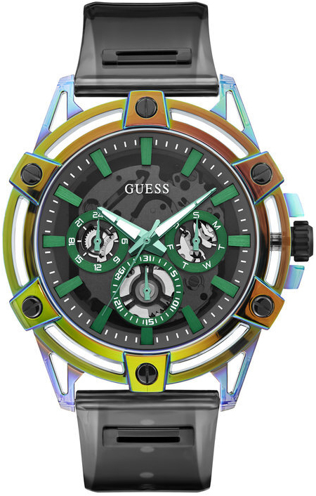 Guess Herreklokke GW0806G5 Multifunction Grå/Resinplast Ø48 mm