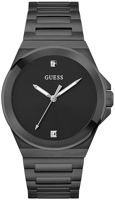 Guess Herreklokke GW0833G2 Vinyl Sort/Stål Ø44 mm