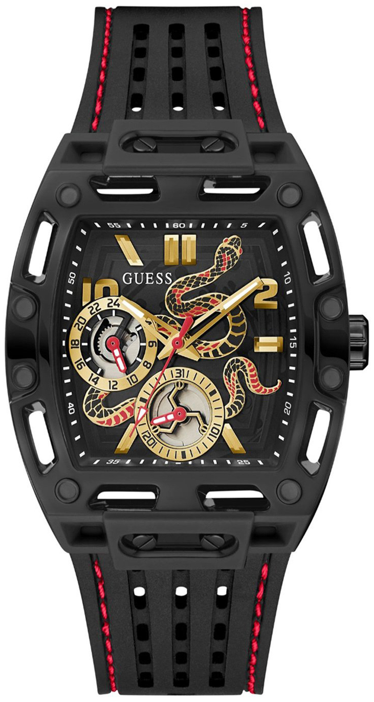 Guess Herreklokke GW0857G1 Trend Sort/Gummi