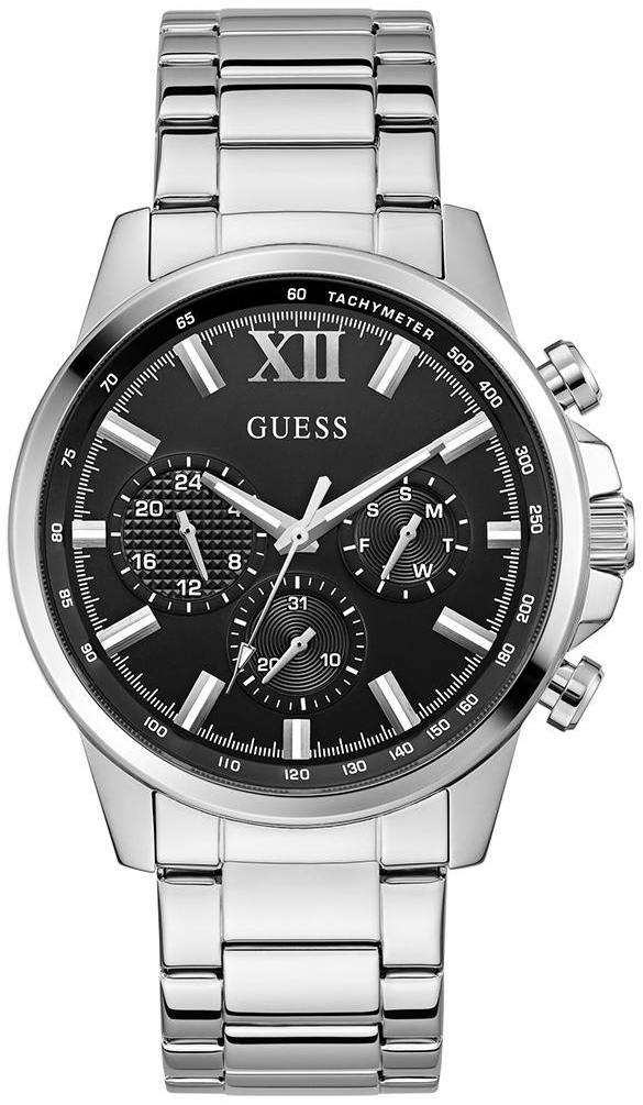 Guess Herreklokke GW0900G1 Walker Sort/Stål Ø44 mm