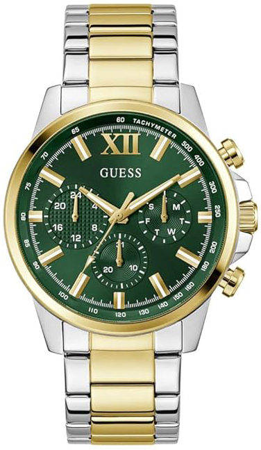 Guess Herreklokke GW0900G5 Walker Grønn/Gulltonet stål Ø44 mm