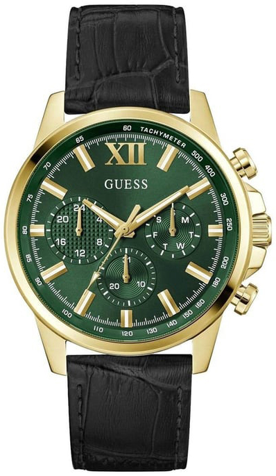 Guess Herreklokke GW0901G4 Walker Grønn/Lær Ø44 mm